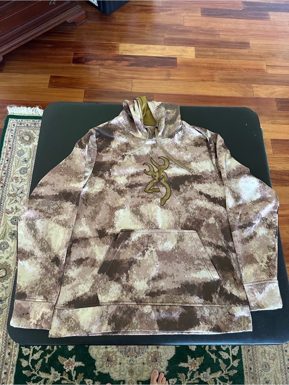 Browning Men's Camo Pullover Hoodie - Hunting Desert Tan Size Large